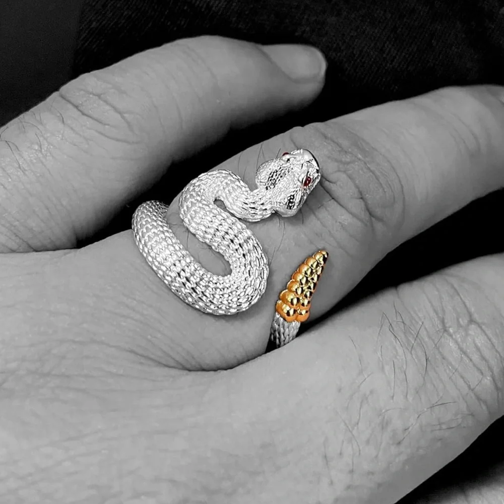 S925 Sterling Silver Snake Ring